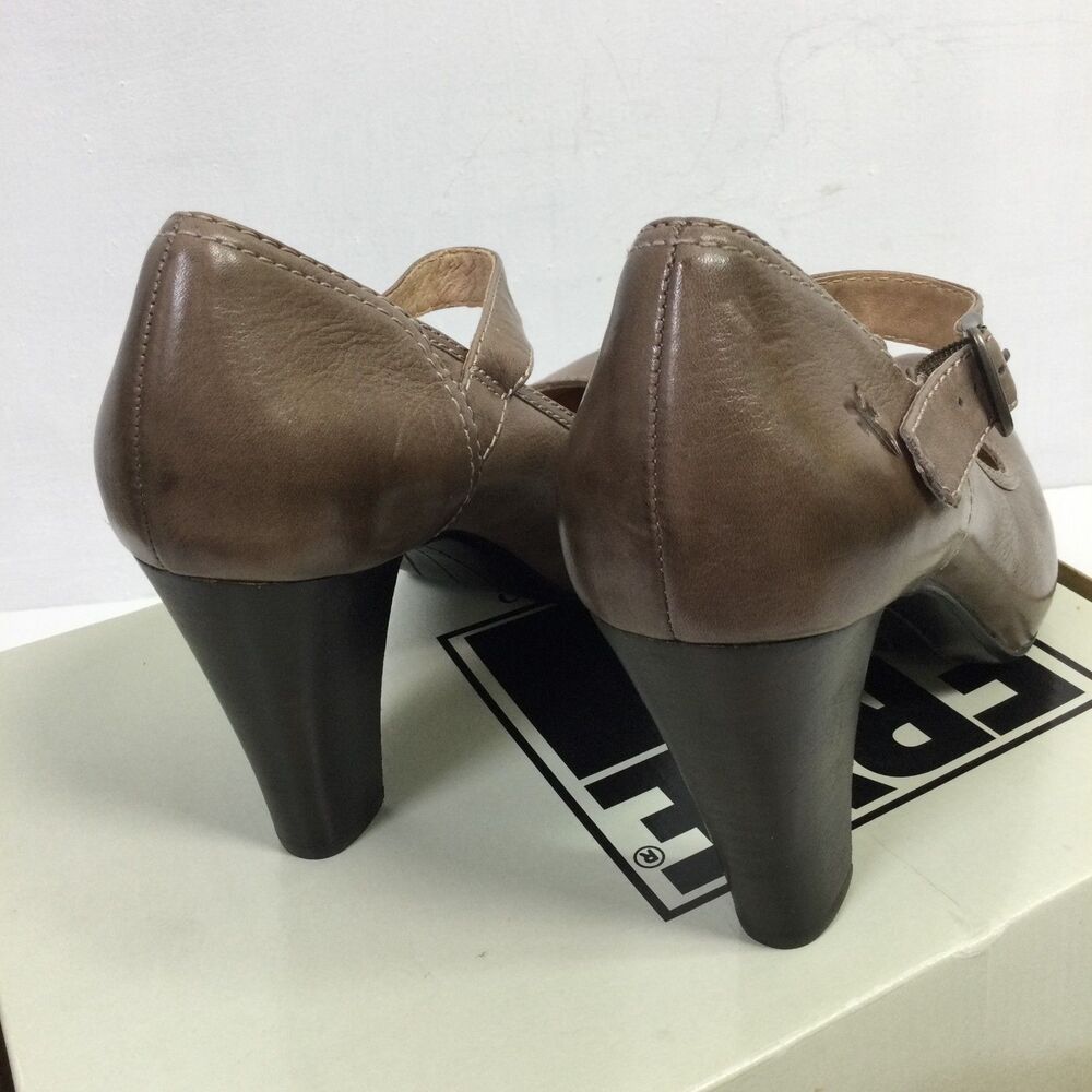 FRYE Women's Leather Upper Miranda Ankle Mary Jane Heel in Gray Size 10M - Picture 3 of 11